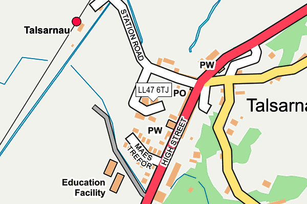 LL47 6TJ map - OS OpenMap – Local (Ordnance Survey)