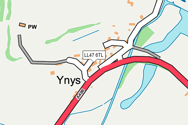 LL47 6TL map - OS OpenMap – Local (Ordnance Survey)