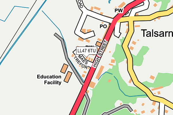 LL47 6TU map - OS OpenMap – Local (Ordnance Survey)