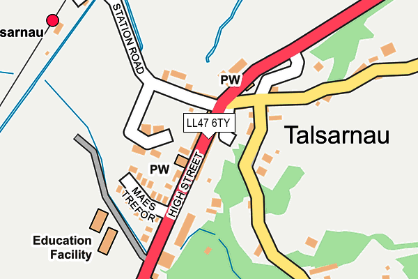 LL47 6TY map - OS OpenMap – Local (Ordnance Survey)
