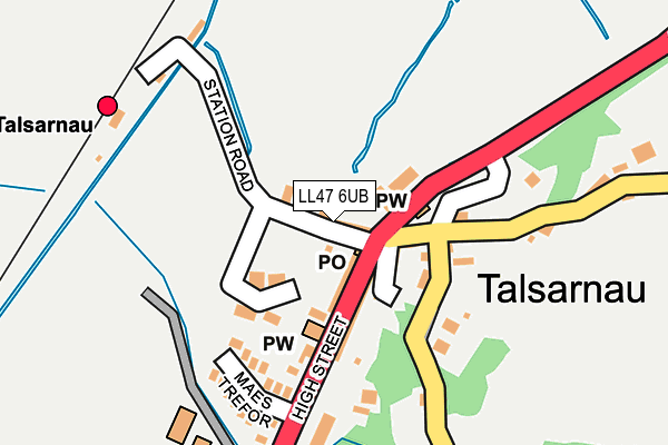 LL47 6UB map - OS OpenMap – Local (Ordnance Survey)