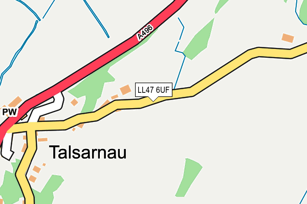 LL47 6UF map - OS OpenMap – Local (Ordnance Survey)