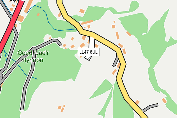 LL47 6UL map - OS OpenMap – Local (Ordnance Survey)