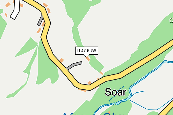 LL47 6UW map - OS OpenMap – Local (Ordnance Survey)