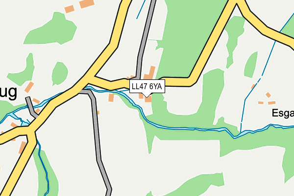 LL47 6YA map - OS OpenMap – Local (Ordnance Survey)
