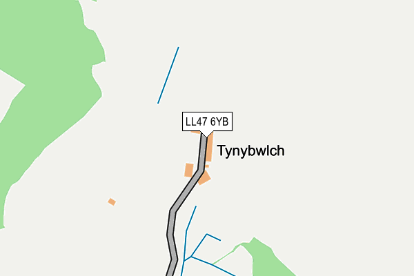 LL47 6YB map - OS OpenMap – Local (Ordnance Survey)