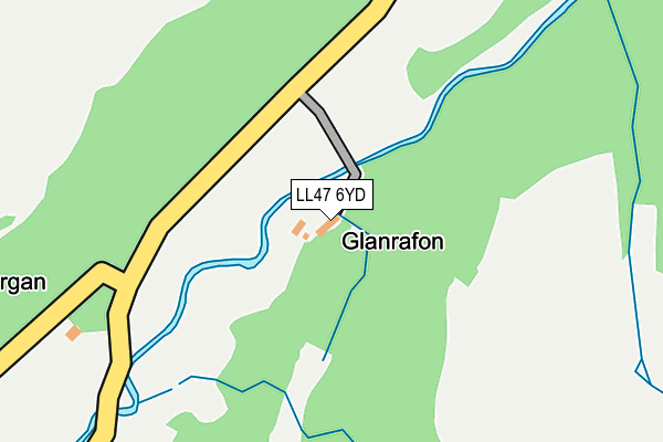 LL47 6YD map - OS OpenMap – Local (Ordnance Survey)