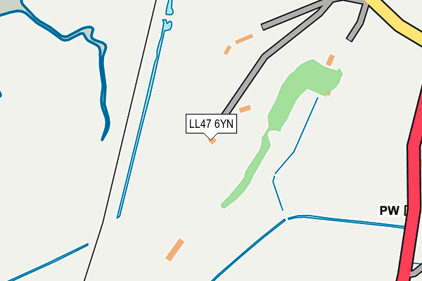LL47 6YN map - OS OpenMap – Local (Ordnance Survey)