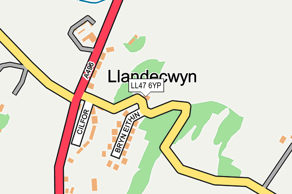LL47 6YP map - OS OpenMap – Local (Ordnance Survey)