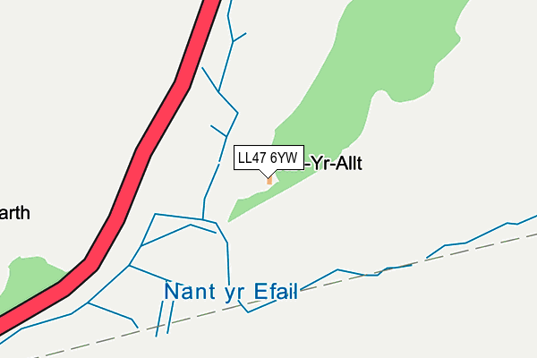 LL47 6YW map - OS OpenMap – Local (Ordnance Survey)