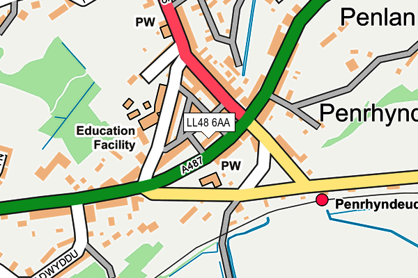 LL48 6AA map - OS OpenMap – Local (Ordnance Survey)