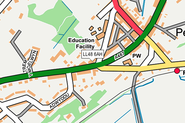 LL48 6AH map - OS OpenMap – Local (Ordnance Survey)