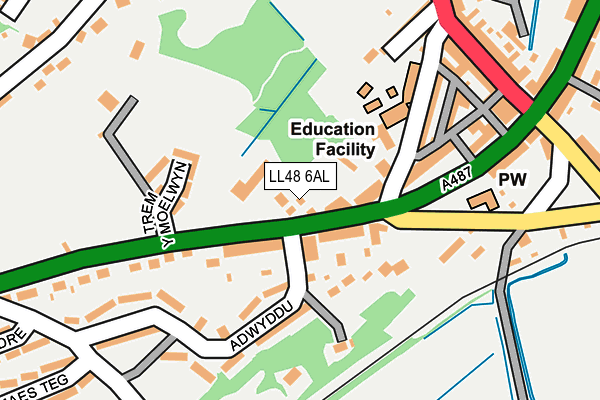 LL48 6AL map - OS OpenMap – Local (Ordnance Survey)