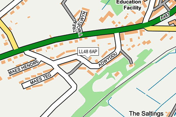 LL48 6AP map - OS OpenMap – Local (Ordnance Survey)