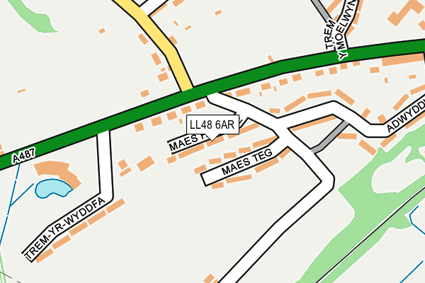 LL48 6AR map - OS OpenMap – Local (Ordnance Survey)