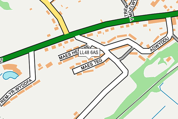 LL48 6AS map - OS OpenMap – Local (Ordnance Survey)