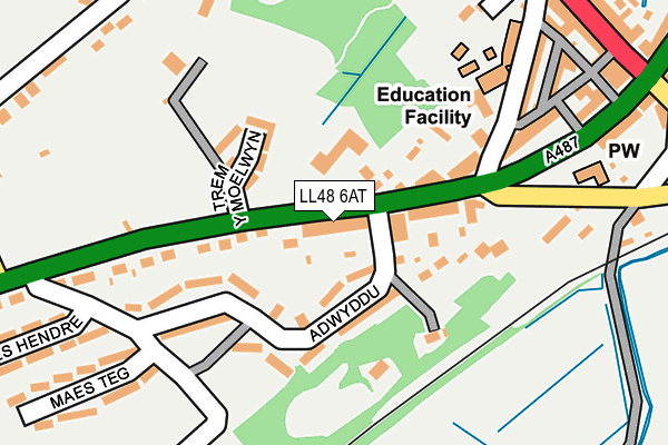 LL48 6AT map - OS OpenMap – Local (Ordnance Survey)