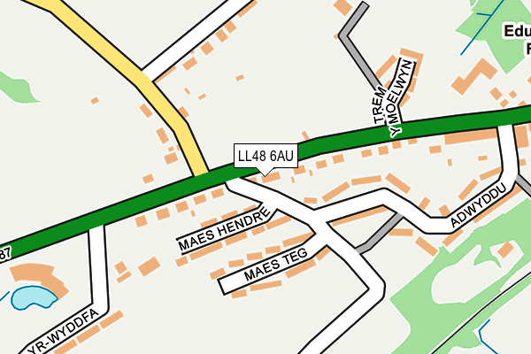 LL48 6AU map - OS OpenMap – Local (Ordnance Survey)