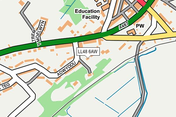 LL48 6AW map - OS OpenMap – Local (Ordnance Survey)