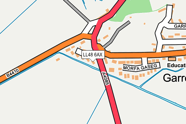 LL48 6AX map - OS OpenMap – Local (Ordnance Survey)