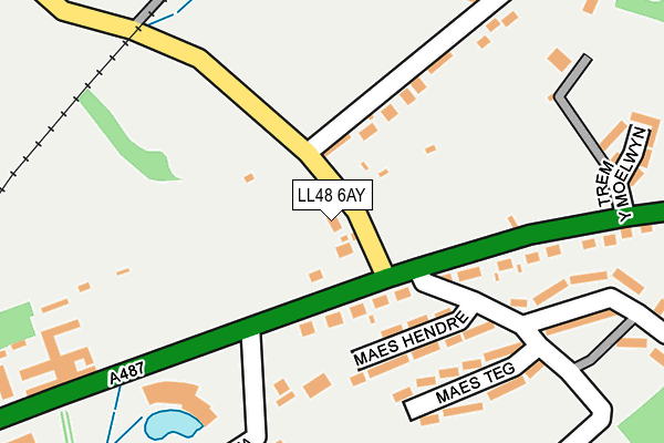 LL48 6AY map - OS OpenMap – Local (Ordnance Survey)
