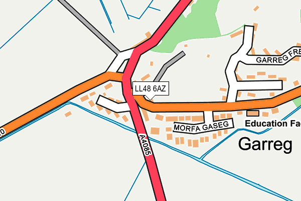 LL48 6AZ map - OS OpenMap – Local (Ordnance Survey)