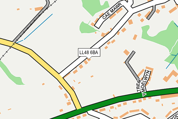 LL48 6BA map - OS OpenMap – Local (Ordnance Survey)