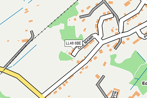 LL48 6BE map - OS OpenMap – Local (Ordnance Survey)