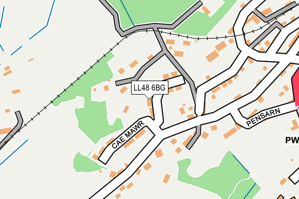 LL48 6BG map - OS OpenMap – Local (Ordnance Survey)