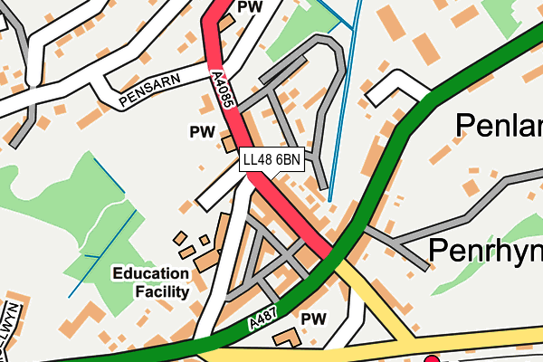 LL48 6BN map - OS OpenMap – Local (Ordnance Survey)
