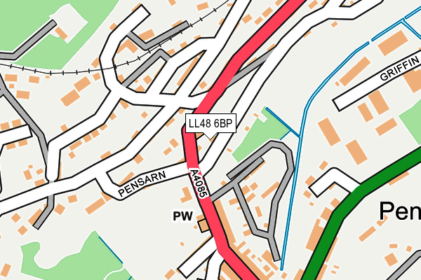 LL48 6BP map - OS OpenMap – Local (Ordnance Survey)