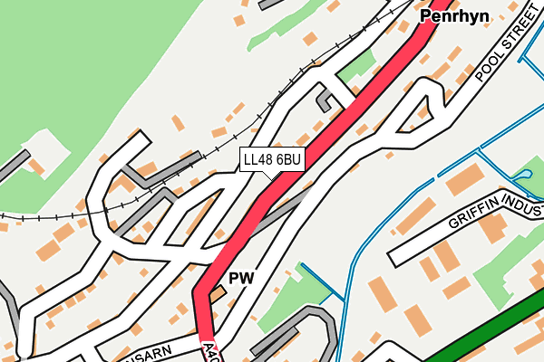 LL48 6BU map - OS OpenMap – Local (Ordnance Survey)
