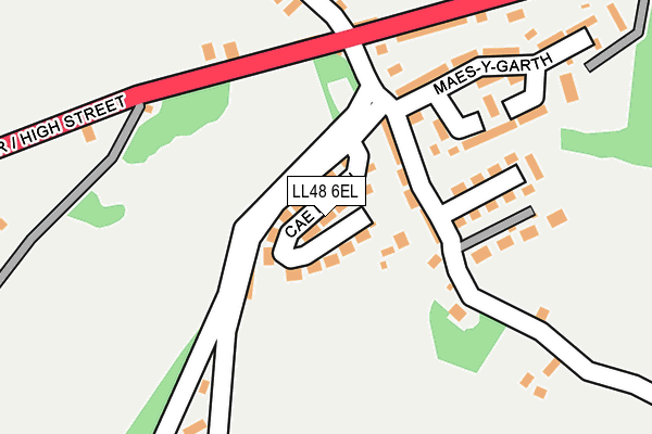 LL48 6EL map - OS OpenMap – Local (Ordnance Survey)