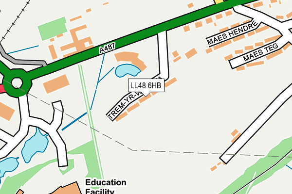 LL48 6HB map - OS OpenMap – Local (Ordnance Survey)