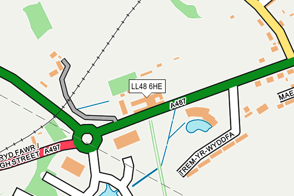 LL48 6HE map - OS OpenMap – Local (Ordnance Survey)