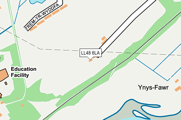 LL48 6LA map - OS OpenMap – Local (Ordnance Survey)