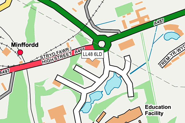 LL48 6LD map - OS OpenMap – Local (Ordnance Survey)