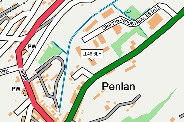 LL48 6LH map - OS OpenMap – Local (Ordnance Survey)