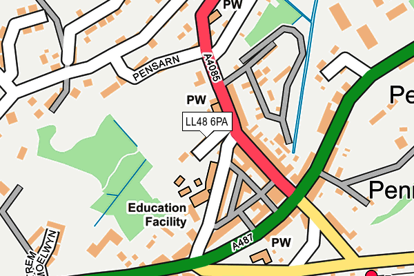 LL48 6PA map - OS OpenMap – Local (Ordnance Survey)