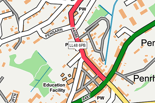 LL48 6PB map - OS OpenMap – Local (Ordnance Survey)