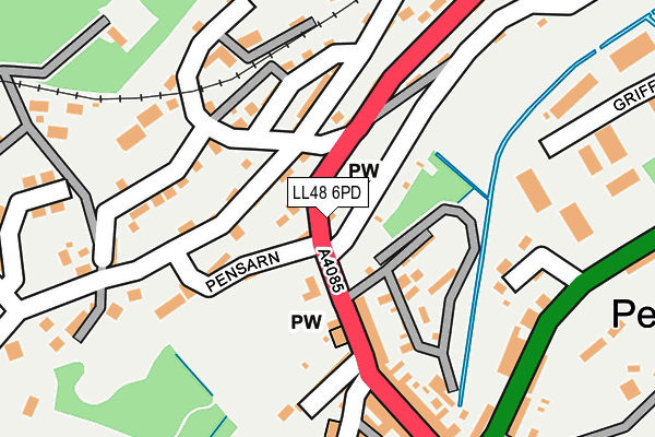 LL48 6PD map - OS OpenMap – Local (Ordnance Survey)