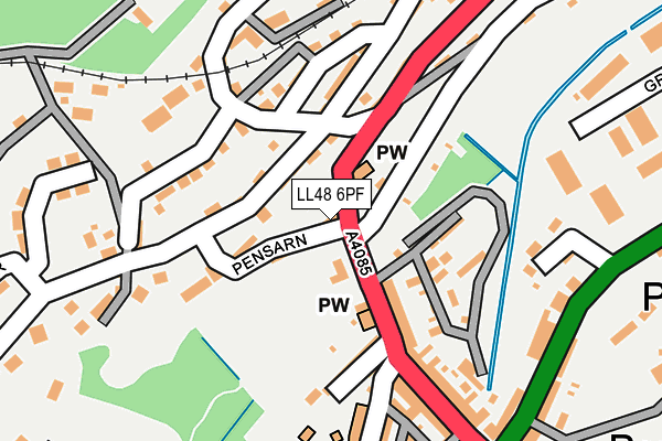 LL48 6PF map - OS OpenMap – Local (Ordnance Survey)