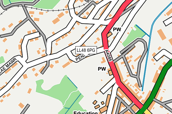 LL48 6PG map - OS OpenMap – Local (Ordnance Survey)