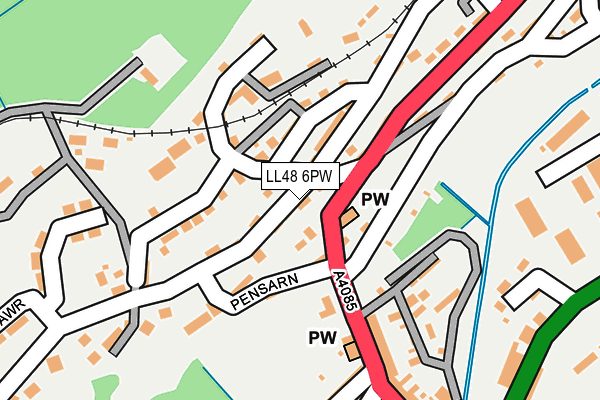 LL48 6PW map - OS OpenMap – Local (Ordnance Survey)