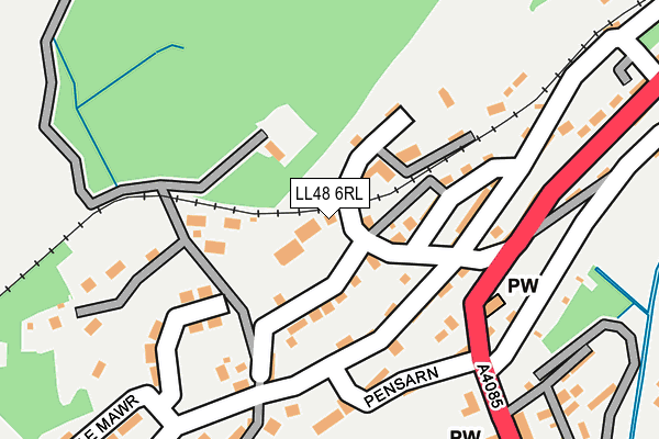 LL48 6RL map - OS OpenMap – Local (Ordnance Survey)