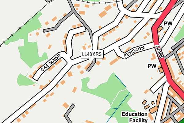 LL48 6RS map - OS OpenMap – Local (Ordnance Survey)