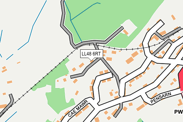 LL48 6RT map - OS OpenMap – Local (Ordnance Survey)