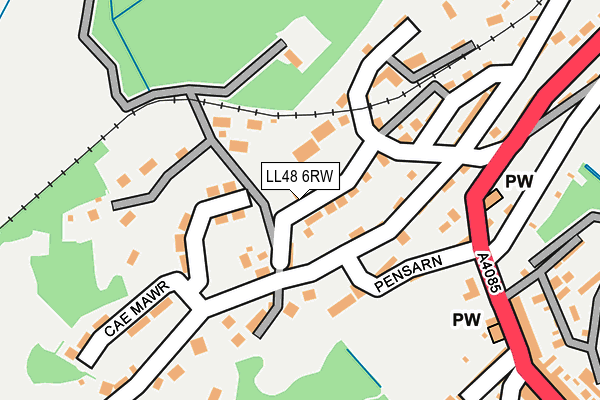 LL48 6RW map - OS OpenMap – Local (Ordnance Survey)