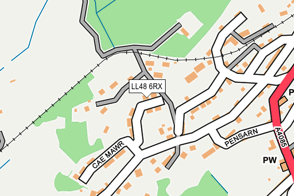 LL48 6RX map - OS OpenMap – Local (Ordnance Survey)