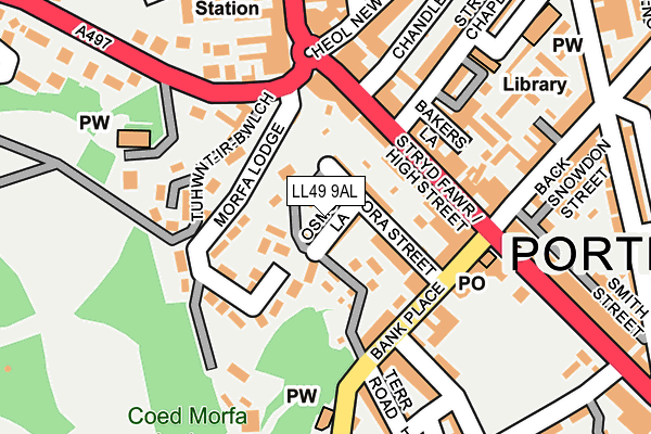 LL49 9AL map - OS OpenMap – Local (Ordnance Survey)